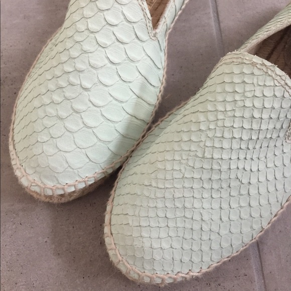 Mint MANEBI Python Embossed Leather Espadrilles 38 - Picture 9 of 9